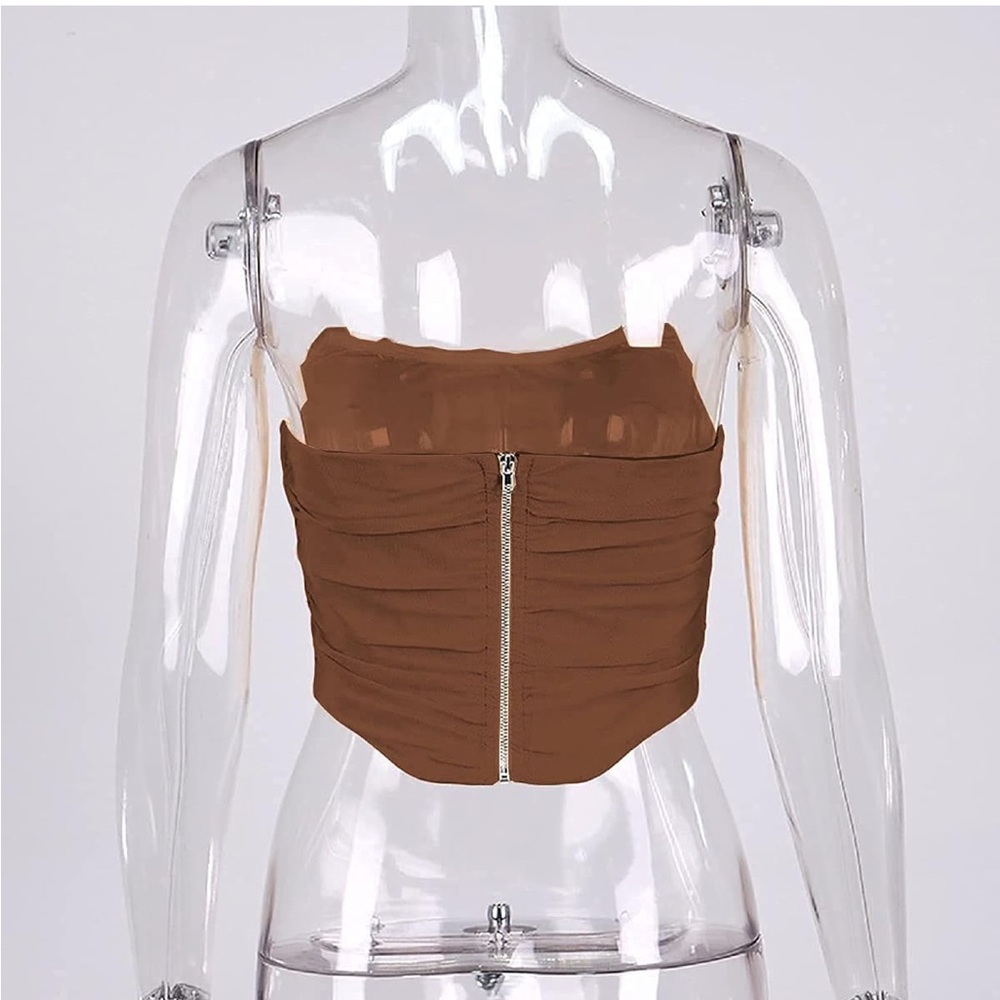 Cropped corset top - Picture 4 of 6